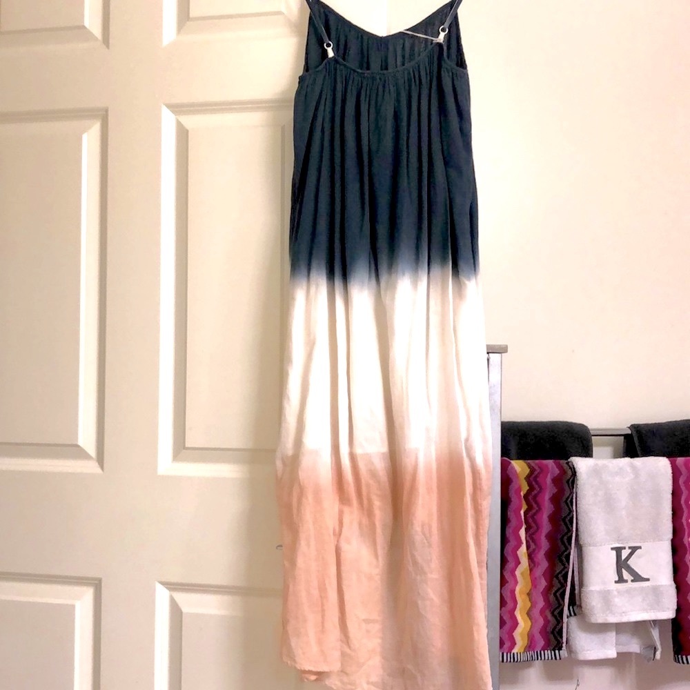 Stark dip dye maxi dress, Navy, Off White, blush
